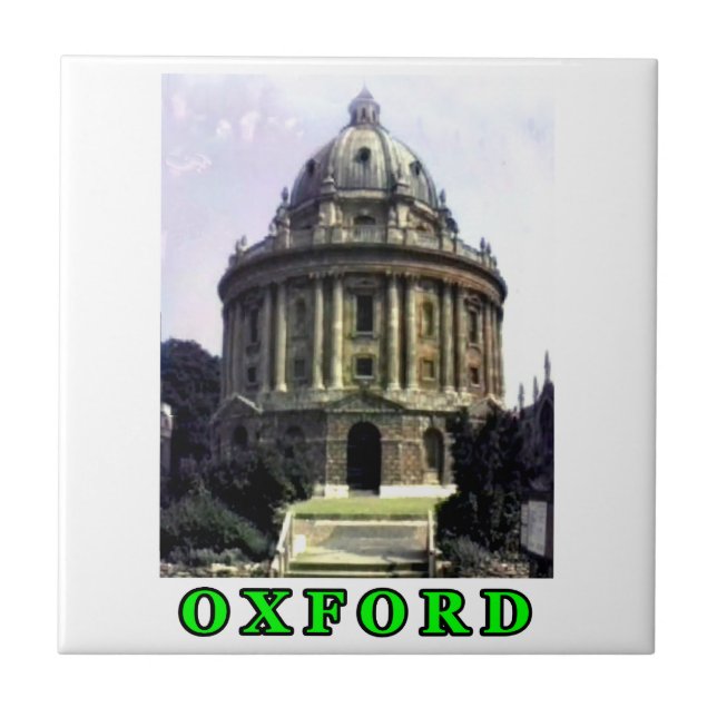 Oxford 1986 snapshot 198 Green The MUSEUM Zazzle Tile (Front)