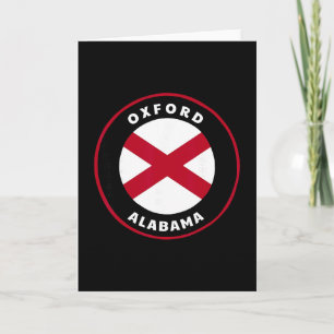 Oxford Alabama Al State Flag Badge Vacation  Card