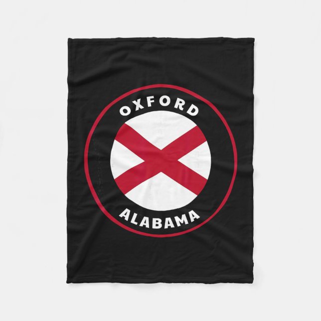 Oxford Alama Al State Flag Dge Vacation  Fleece Blanket (Front)