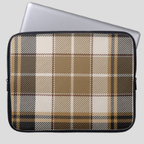 Oxford Black and Tan Plaid  Laptop Sleeve