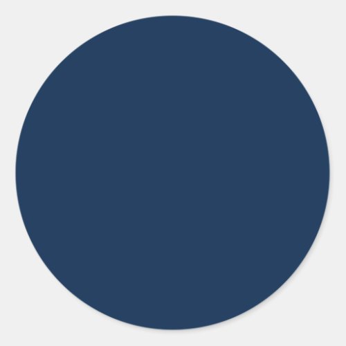 Oxford Blue Solid Color Classic Round Sticker