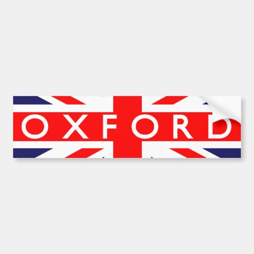 Oxford  British Flag Bumper Sticker