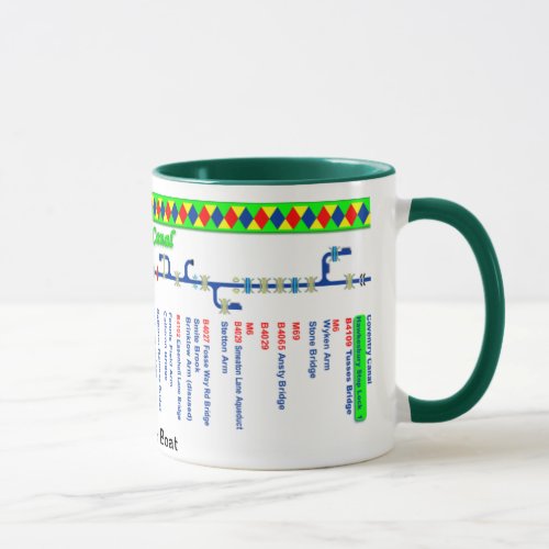 Oxford Canal Route Map 1 of 4 Mug