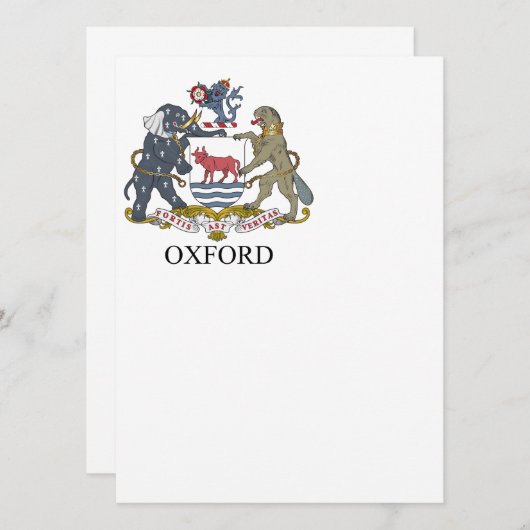 Oxford coat of arms (Front/Back)