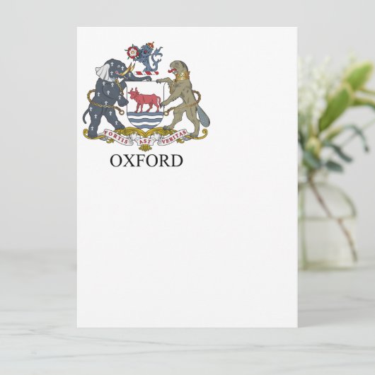 Oxford coat of arms (Standing Front)