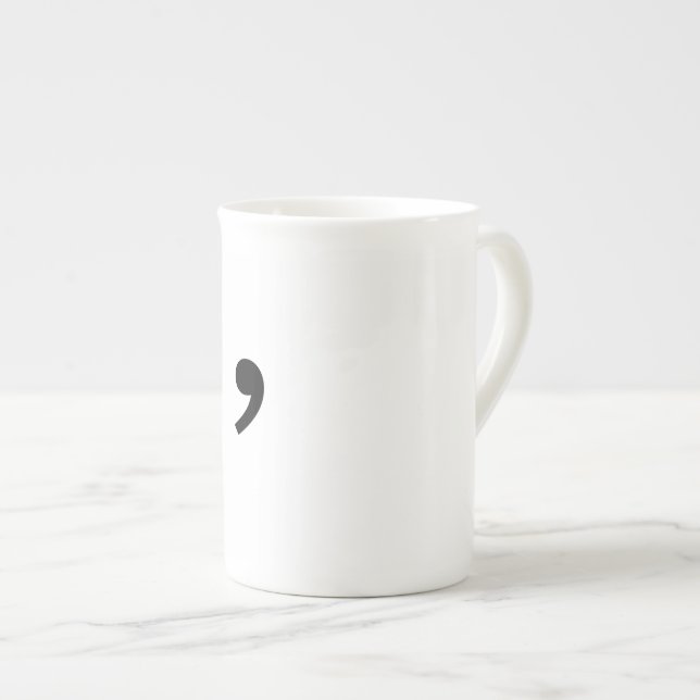 Oxford Comma Coffee Cup (Front Right)