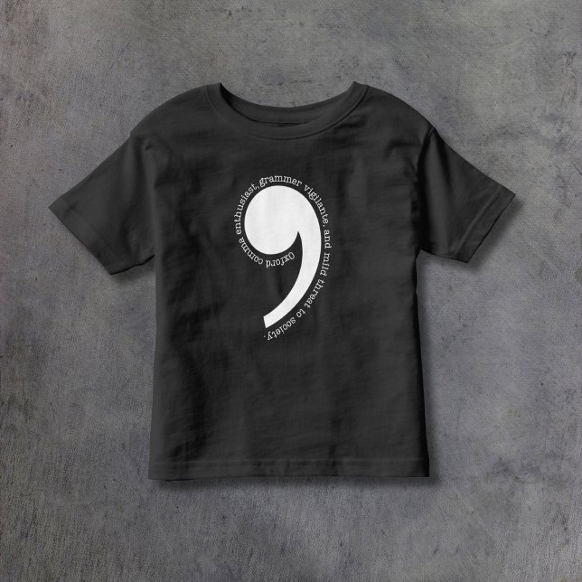 Oxford Comma Enthusiast Toddler T-shirt (Creator Uploaded)