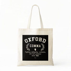 Oxford Comma Funny English Grammar Nerd Gift Pullo Tote Bag