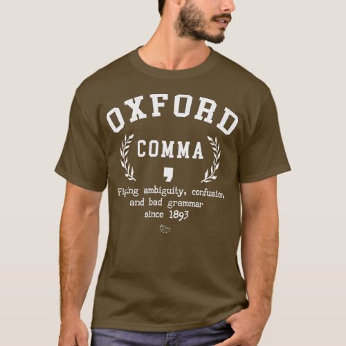 Oxford Comma Funny English Grammar Nerd Gift  T_Shirt