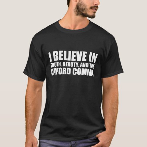 Oxford Comma Humor Funny Grammar T_Shirt