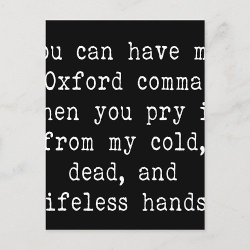 Oxford Comma Postcard