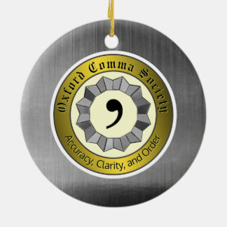 Oxford Comma Society Ceramic Ornament