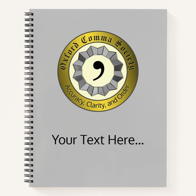 Oxford Comma Society Notebook (Front)