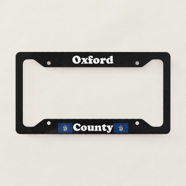 Oxford County Maine LPF License Plate Frame (Front)
