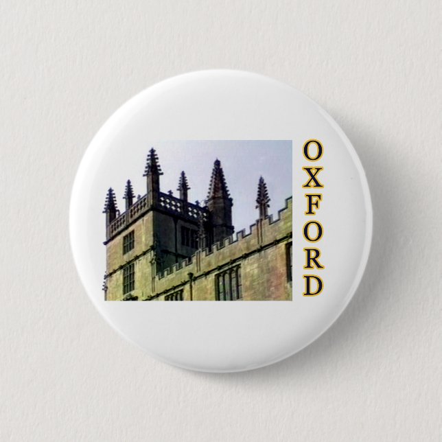 Oxford England 1986 Building Spirals 1 Pinback Button (Front)