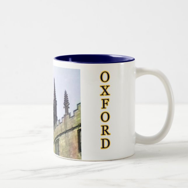 Oxford England 1986 Building Spirals 1 Two-Tone Coffee Mug (Right)