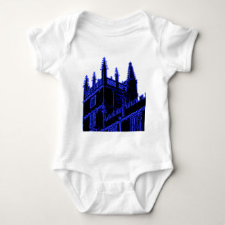 Oxford England 1986 Building Spirals Blue Baby Bodysuit