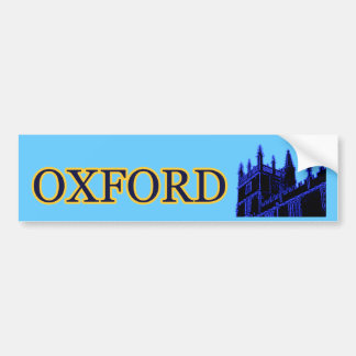 Oxford England 1986 Building Spirals Blue Bumper Sticker