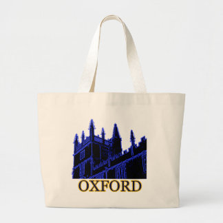 Oxford England 1986 Building Spirals Blue Large Tote Bag