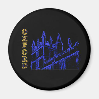 Oxford England 1986 Building Spirals Blue Magnet