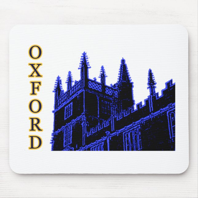 Oxford England 1986 Building Spirals Blue Mouse Pad (Front)