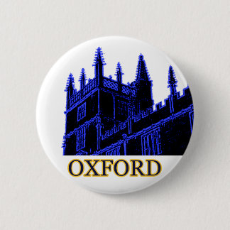 Oxford England 1986 Building Spirals Blue Pinback Button