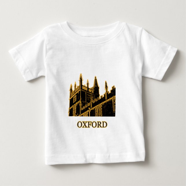 Oxford England 1986 Building Spirals Brown Baby T-Shirt (Front)