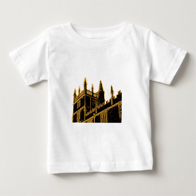Oxford England 1986 Building Spirals Brown Baby T-Shirt (Front)