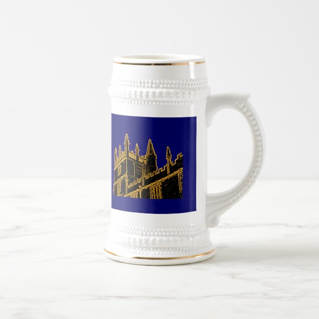 Oxford England 1986 Building Spirals Brown Beer Stein (Right)