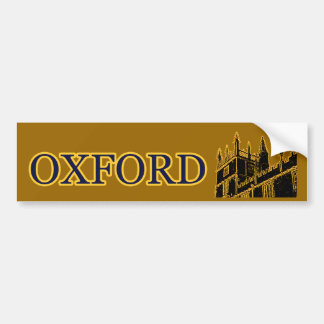 Oxford England 1986 Building Spirals Brown Bumper Sticker