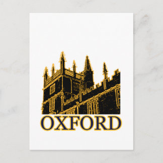 Oxford England 1986 Building Spirals Brown Postcard