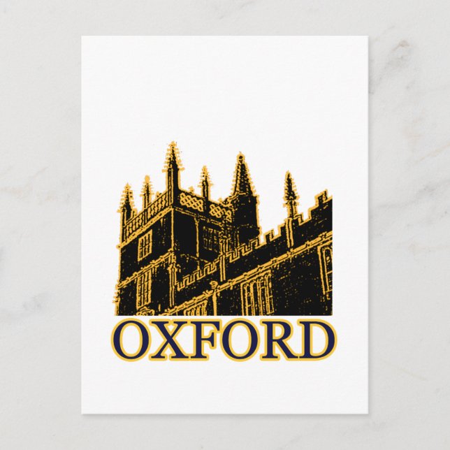 Oxford England 1986 Building Spirals Brown Postcard (Front)