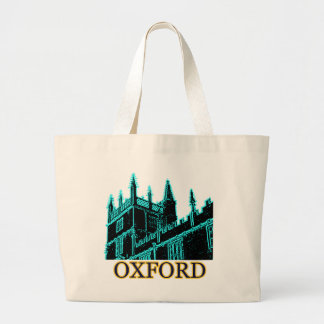 Oxford England 1986 Building Spirals Cyan Large Tote Bag