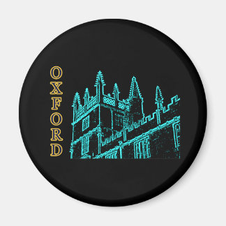 Oxford England 1986 Building Spirals Cyan Magnet