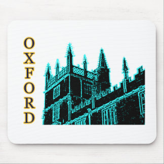 Oxford England 1986 Building Spirals Cyan Mouse Pad