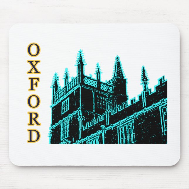 Oxford England 1986 Building Spirals Cyan Mouse Pad (Front)