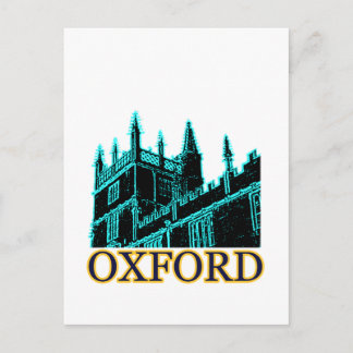 Oxford England 1986 Building Spirals Cyan Postcard