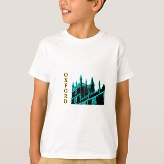 Oxford England 1986 Building Spirals Cyan T-Shirt