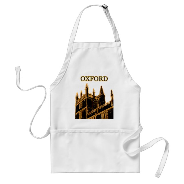 Oxford England 1986 Building Spirals Gold Adult Apron (Front)