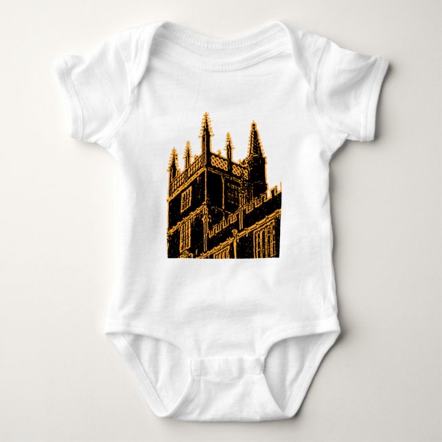 Oxford England 1986 Building Spirals Gold Baby Bodysuit (Front)