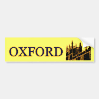 Oxford England 1986 Building Spirals Gold Bumper Sticker