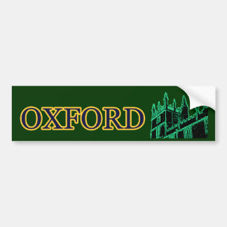 Oxford England 1986 Building Spirals Green Bumper Sticker
