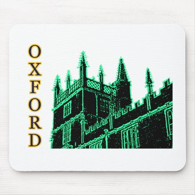 Oxford England 1986 Building Spirals Green Mouse Pad (Front)