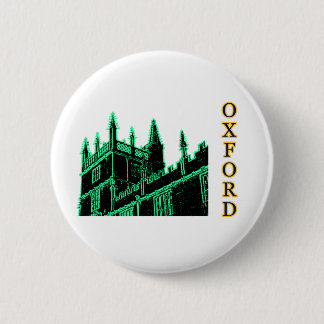Oxford England 1986 Building Spirals Green Pinback Button