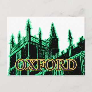 Oxford England 1986 Building Spirals Green Postcard