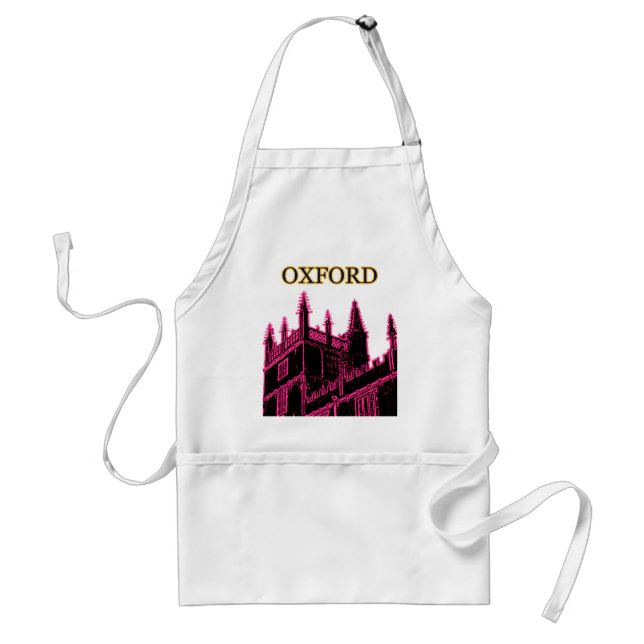 Oxford England 1986 Building Spirals Magenta Adult Apron (Front)