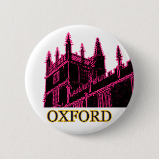 Oxford England 1986 Building Spirals Magenta Pinback Button