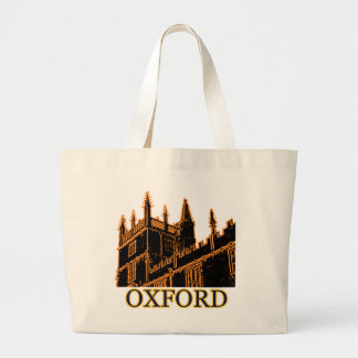 Oxford England 1986 Building Spirals Orange Large Tote Bag