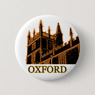 Oxford England 1986 Building Spirals Orange Pinback Button