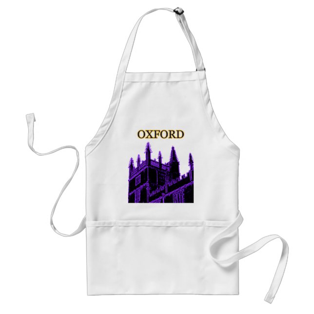 Oxford England 1986 Building Spirals Purple Adult Apron (Front)
